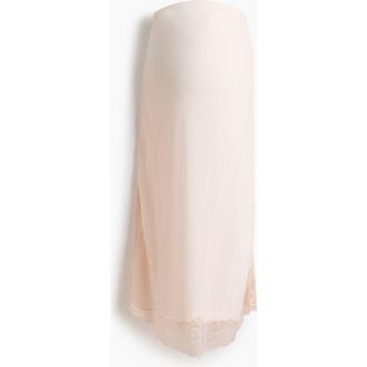 H&M Mama Lace-trimmed Viscose Skirt in Light Pink at Nordstrom, Size Xx-Large