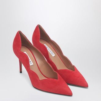 Aquazzura Rote Aquazzura-Pumps aus Wildleder