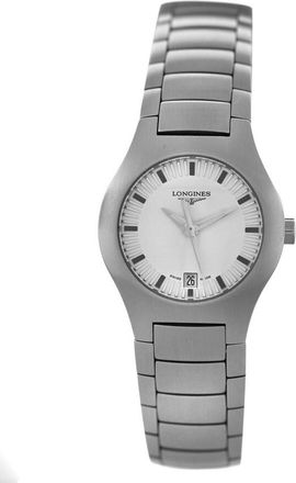 Longines Pre-owned Longines Oposition Round Quartz Silver Dial Ladies Watch L3.117.4.72.6