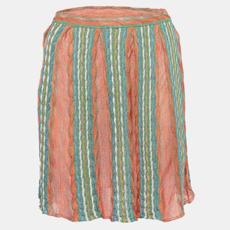 M Missoni Multicolor Striped Knit Mini Skirt