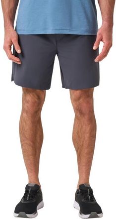 Travis Mathew Court Ready Active E-Waist Shorts in Ebony at Nordstrom, Size X-Large