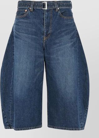 sacai denim wide-leg jeans