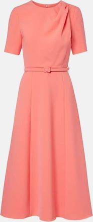 Carolina Herrera Belted crepe midi dress