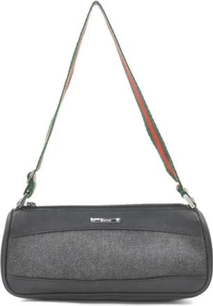 Gucci Pre-owned Shoulder Bags, female, Black, Size: ONE SIZE Pre-owned Canvas gucci-bags