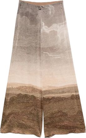 Pierre-Louis Mascia Pantaloni con stampa - Marrone