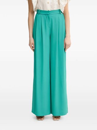 Fracomina pleated wide-leg trousers - Groen