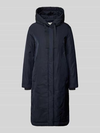 Marc O'Polo Regular Fit Parkamantel mit Kapuze in Marine, Gr&ouml;&szlig;e 40
