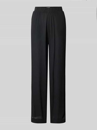 Ichi Straight Leg Stoffhose mit elastischem Bund Modell MARRAKECH in Black, Gr&ouml;&szlig;e M