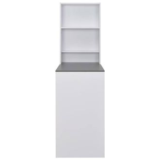 Berkfield Home Beautiful Bar Table with Cabinet White 115x59x200 cm | Size: 115 x 59 x 200 cm