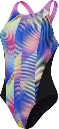 Speedo Dames/dames zwempak uit &eacute;&eacute;n stuk (Zwart/roze)