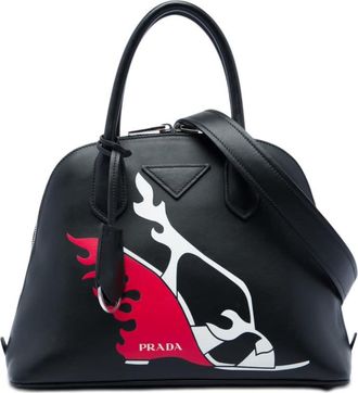 Prada Pre-owned Prada City Calf Flame Heels Print Promenade Satchel Ladies FIAFF3UWBTME6LZ3