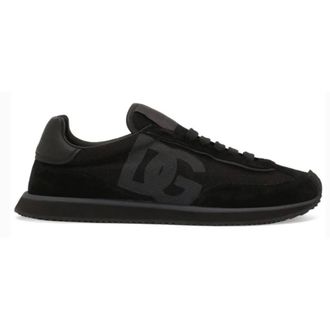Dolce & Gabbana Sneakers, male, Black, Size: 7 US Black Lace-Up Flat Shoes