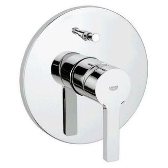 GROHE Mezclador Lineal Grande Para Ba&ntilde;era Con Una Mano, Roseta Redonda, Conversi&oacute;n Autom&aacute;tica Ba&ntilde;era/ducha, Color: S&uacute;per Acero - 19297dc1
