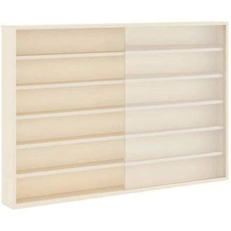 vidaXL Vidaxl - Wooden Collectors Display Case Brown 80 x 8.5 x 54 cm Plywood