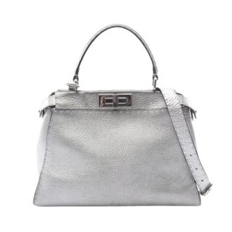 Fendi Pre-owned Handbags, female, Gray, Size: ONE SIZE Pre-owned Vintage Handbag