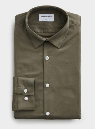 Lindbergh Mens SuperFlex solid shirt Slim fit