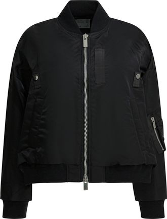 sacai nylon bomberjack met ritssluiting