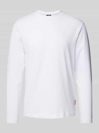 Joop JOOP! Jeans Longsleeve mit geripptem Rundhalsausschnitt in Weiss, Größe XXL