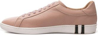 Bally Womens Pink Leather Low Top Sneakers