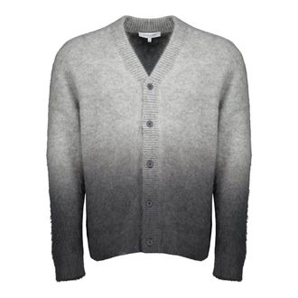 Maison Kitsun&eacute; Cardigan met faded-effect - Heren - Truien - Grijs - Maat: XL Wol