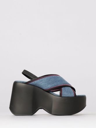Vic Mati&eacute; Sandalo con zeppa Vic Mati&eacute; in denim di cotone