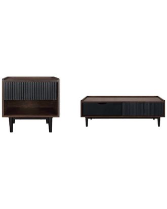 Manhattan Comfort Duane End Table & Coffee Table