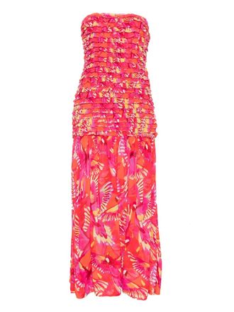 Farm Rio Flying Birds midi-jurk - Roze