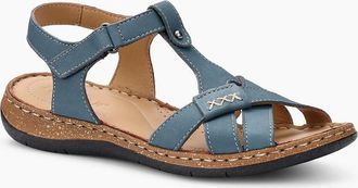 Hotter Womens Reya Womens Wide Fit Sandals - Brown - Size: 3