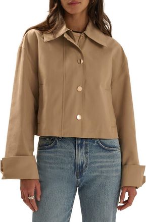 Favorite Daughter The Rue Cropped Trench in Khaki at Nordstrom, Size X-Large