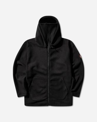 Cav Empt Men s Attached Hood Zip Up Fleece Jacket Black