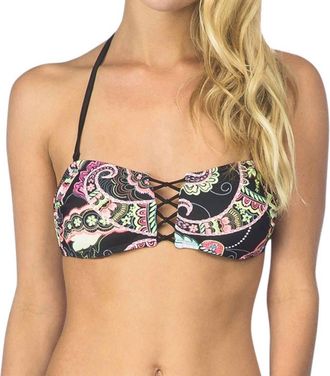 Hobie Bandeau Bikini Top In Part Of Your Swirl