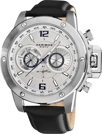 Akribos XXIV Akribos Xxiv Mens Leather Watch