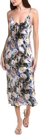 L'agence Seridie Mid-Length Silk Slip Dress