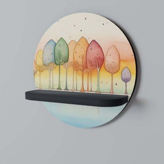 OEM Estante Redondo Oasis Colorido Negro