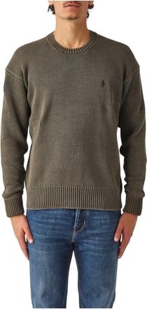 Polo Ralph Lauren Truien & Vesten, Heren, Groen, XL, Katoen, Trui met Ronde Hals