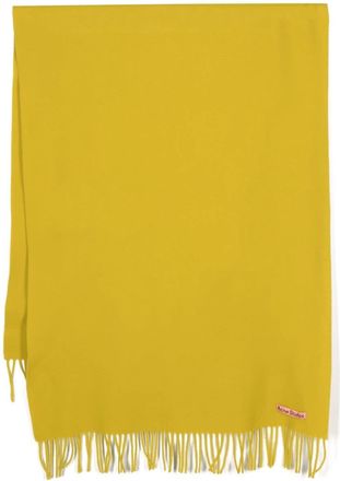 Acne Studios fringed-edge wool scarf - unisex - Wool - One Size - Yellow