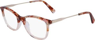 Longchamp Gestructureerd Bruin Verloop Brillenmontuur - unisex - Brillen - Bruin - 49 MM - Accessoires