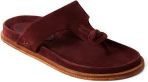 Free People Mika Flip Flop in Cherry Cola Suede at Nordstrom Rack, Size 9.5