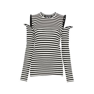 Junya Watanabe Striped Cold-shoulder Top
