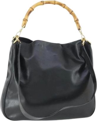 Gucci Pre-owned Vintage Handbag - Dames - Vintage Handtas - Zwart - ONE Size - Leer - Vintage