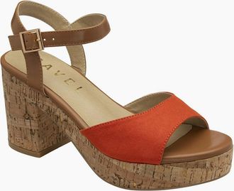 Ravel Womens Hauxley Womens Heeled Sandals - Orange Microfibre - Size: 8