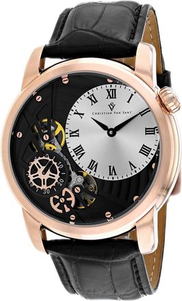 Christian Van Sant Mens Sprocket Auto-Quartz Silver Round 44mm