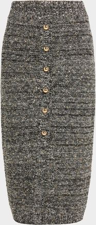 Toccin Tani Sequined Knit Midi Skirt