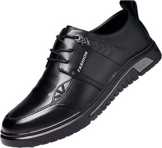 Generic SAUTRV Mens Spring and Autumn Winter Breathable Breathable Business Soft Leather Casual Trendy All British Style Casual Leather Shoes Synthetic Leathe