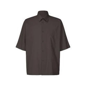 Issey Miyake Short Sleeve Shirts, male, Brown, Size: XL Shirt
