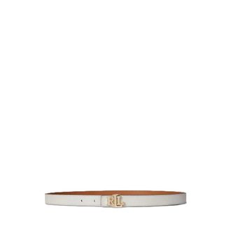 Ralph Lauren Belts, female, Beige, Size: XS Rev Lrl 20-Belt-Skinny-Fl
