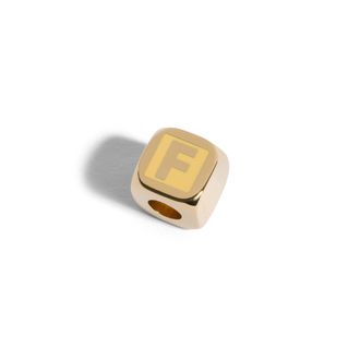 Miu Miu Enameled Metal Dice Charm, Woman, Vanilla