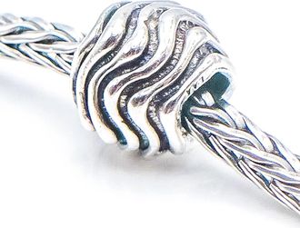 Trollbeads Womens Waves Bead In Silver