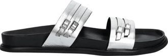 Vagabond Effie Slides - Dames - Sandalen - Grijs - 37 EU - Leer - Schoenen
