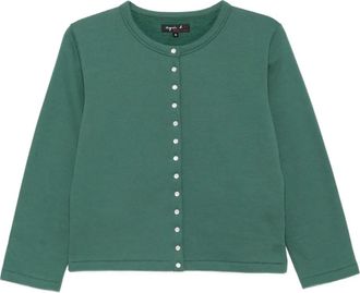 agnès b. snap cotton cardigan - women - Organic Cotton - 2 - Green